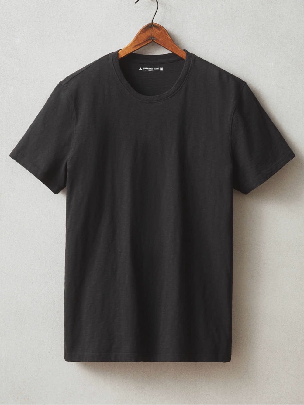 NWOT American Giant Tee Large Black Heavyweight Made USA Crew Neck T
